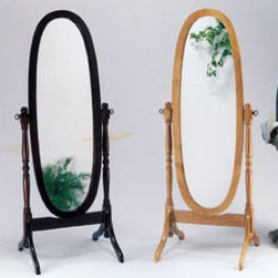 Fynn Cherry Wood Glass Cheval Mirror - Mirrors