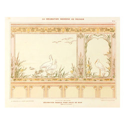 Consigned Bathroom Mural, C. 1890 - Prints And Posters