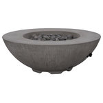 Pyromania Inc. - Pyromania Shangri-La Concrete Fire Bowl, 41", Slate Gray, Propane - Introducing the Shangri-La Fire Table, Fire Bowl, the perfect combination of style and function for your outdoor living space.