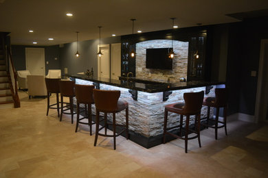 Chester Springs Finished Basement and Amazing Bar