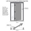 Clear 3-Lite Diamond Steel Door With Sidelite, 53"x81.75" Left Hand In-Swing
