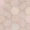 Heritage Hex Rose Porcelain Floor and Wall Tile