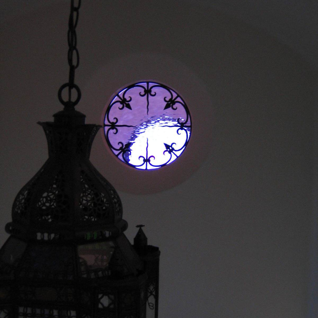 Spanish Round Window with Iron Grille