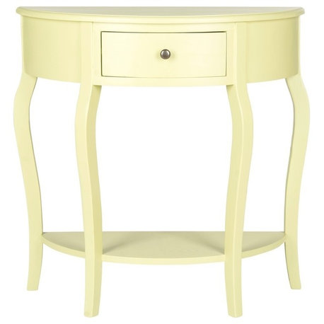 Safavieh Jan Demilune Small Console Table, Split Pea