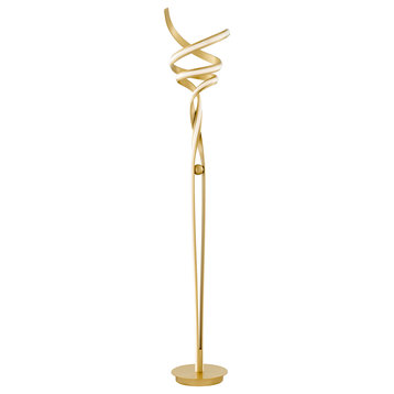 Finesse Decor Munich Dimmable Integrated LED 63" Floor Lamp, Gold
