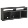 Evelyn 70" TV Entertainment Console, 2 Shelves, 3 Cubbies, Smooth Gray