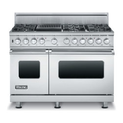 Viking 48" Pro-style Dual-fuel Range, Stainless Liquid Propane | VDSC5486QSSLP - Gas Ranges And Electric Ranges