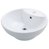 MR Direct v270 Porcelain Sink, White, Oil Rubbed Bronze, Drain