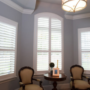 Wake Forest Home Arched Plantation Shutters