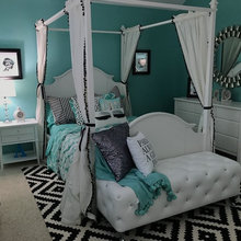Tiffany Blue Paris Themed Teen Room Traditional Bedroom