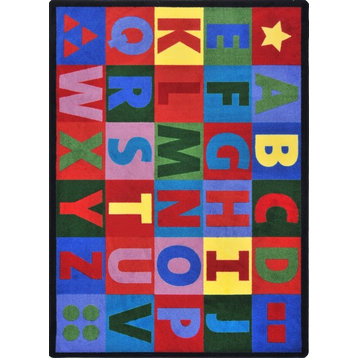 Kid Essentials, Early Childhood Oversize Alphabet Rug, 5'4"X7'8"