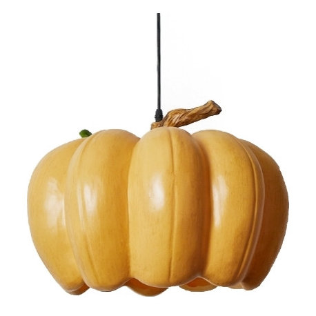 MIRODEMI® Camporosso | Orange Pumpkin Lamp for Cafe, 3 Lights (Long Base)
