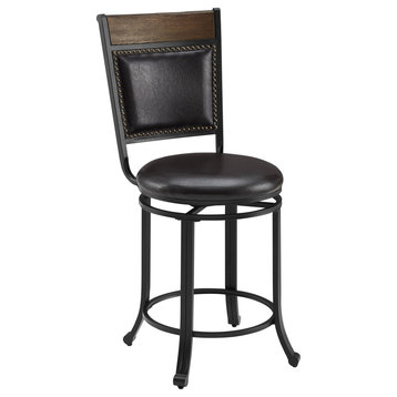 Franklin Swivel 24" Counter Stool Brown