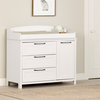 Pemberly Row Modern Changing Table with Station Wide Pure White