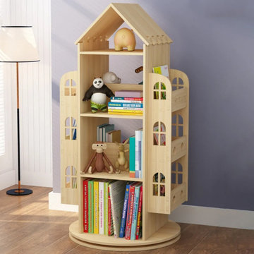 Kids' Swivel Storage Bookcase Toy Organizer