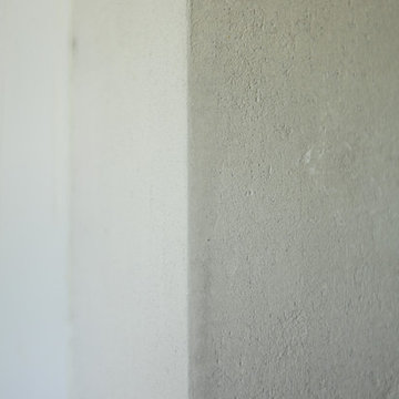 Matt Concrete Panel Fireplace - Cone Ties