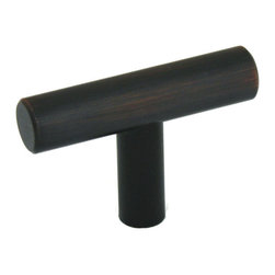 Door Corner - Oil Rubbed Bronze European Bar Pulls, T-Bar Knob - Cabinet And Drawer Knobs