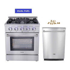 Thor Kitchen 30" Dual Fuel Range & 24" Dishwasher, Propane Gas