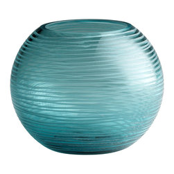 Cyan Design Small Round Libra Vase in Aqua Finish - Vases
