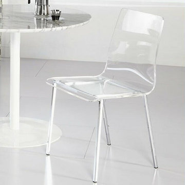Clear Lucite Acrylic Dining Chairs