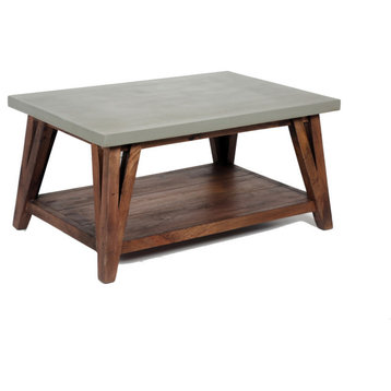 Brookside 40"W Wood, Concrete-Coating Entryway Bench