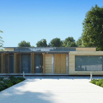 modern house from shipping contianer