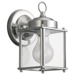 Generation Lighting Collection - Sea Gull Lighting 1-Light Outdoor Lantern, Brushed Nickel - Blubs Not Included