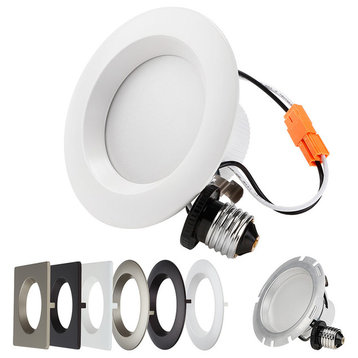 4 PACK 10W Dimmable Downlight with Interchangable Trim, Soft White