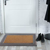 Rubber And Coir, 24"x39" Heavy Duty Outdoor Doormat, Black, Bronze/Beige
