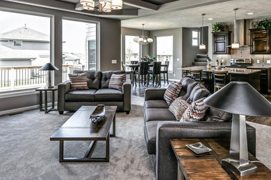 Living room photo in Omaha