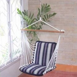 Palmetto Quilted Hammock Chair &ndash; Blue stripe - Hammocks And Swing Chairs