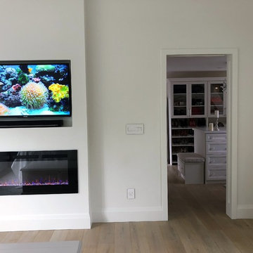 Master Bedroom tv. and fireplace niche