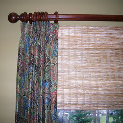 Drapery Panel with Woven Shade - Window Treatments