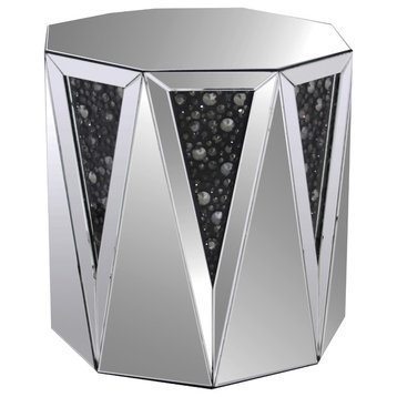 Noor Mirrored End Table