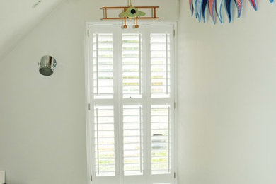 Plantation shutters for children's rooms and playrooms