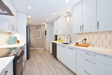 Example of a minimalist kitchen design in Minneapolis