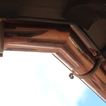 New Home in Palmdale Ca. First day Copper Half Round Gutter