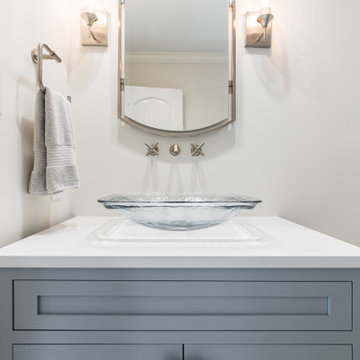 Nautical Themed Bath with StyleCraft Custom Vanity Cabinet