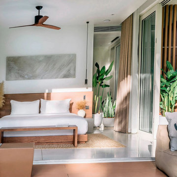 Tropical Luxury Villa Interior Bedroom, Thailand