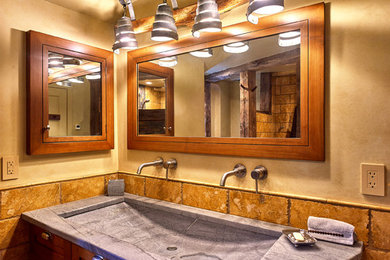 Bathroom - rustic bathroom idea in Philadelphia