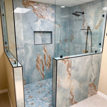 Tub to Shower Conversion in a Belle Isle Primary Bathroom
