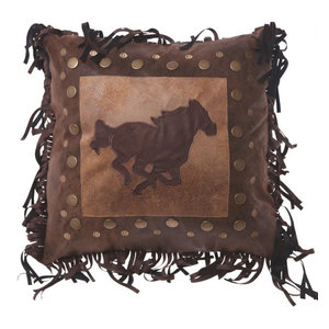 HORSE SHAM ACCENT THROW PILLOW COVER ENVELOPE BACK 16X16 NEW HANDMADE