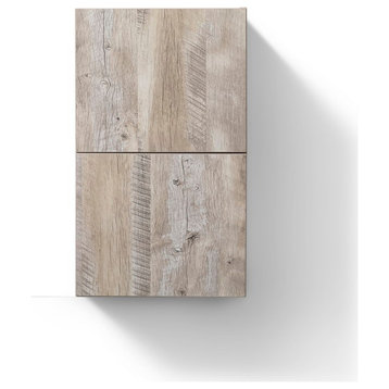 Bliss 14"Wx24"H Linen Side Cabinet, 2 Door, Nature Wood