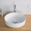 Viva Ceramic Round Vessel Bathroom Sink, White