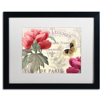 Color Bakery 'Petals of Paris V' Art, Black Frame, White Matte, 20"x16"