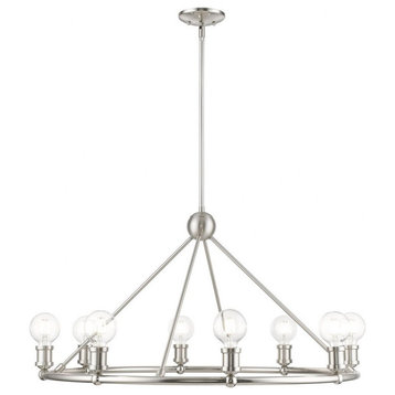 8 Light Chandelier In Transitional Style-22.75 Inches Tall and 34 Inches