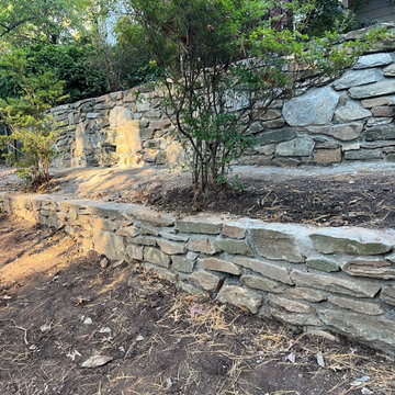 Dry Stack Field Stone Retaining Walls in Sligo Creek Park, Silver Spring MD