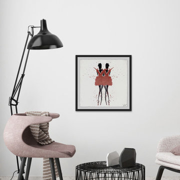 "Twinning Sparkles" Framed Painting Print