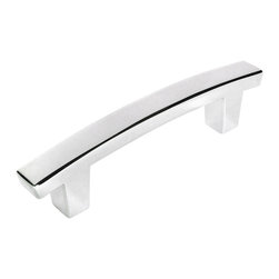 Cosmas - Cosmas Polished Chrome Contemporary Cabinet Hardware, 3-1/2" Hole Spacing - Cabinet And Drawer Handle Pulls