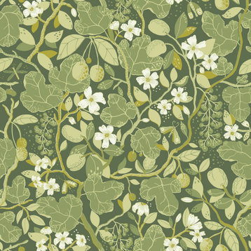 Ewald Green Garden Vines Wallpaper Bolt